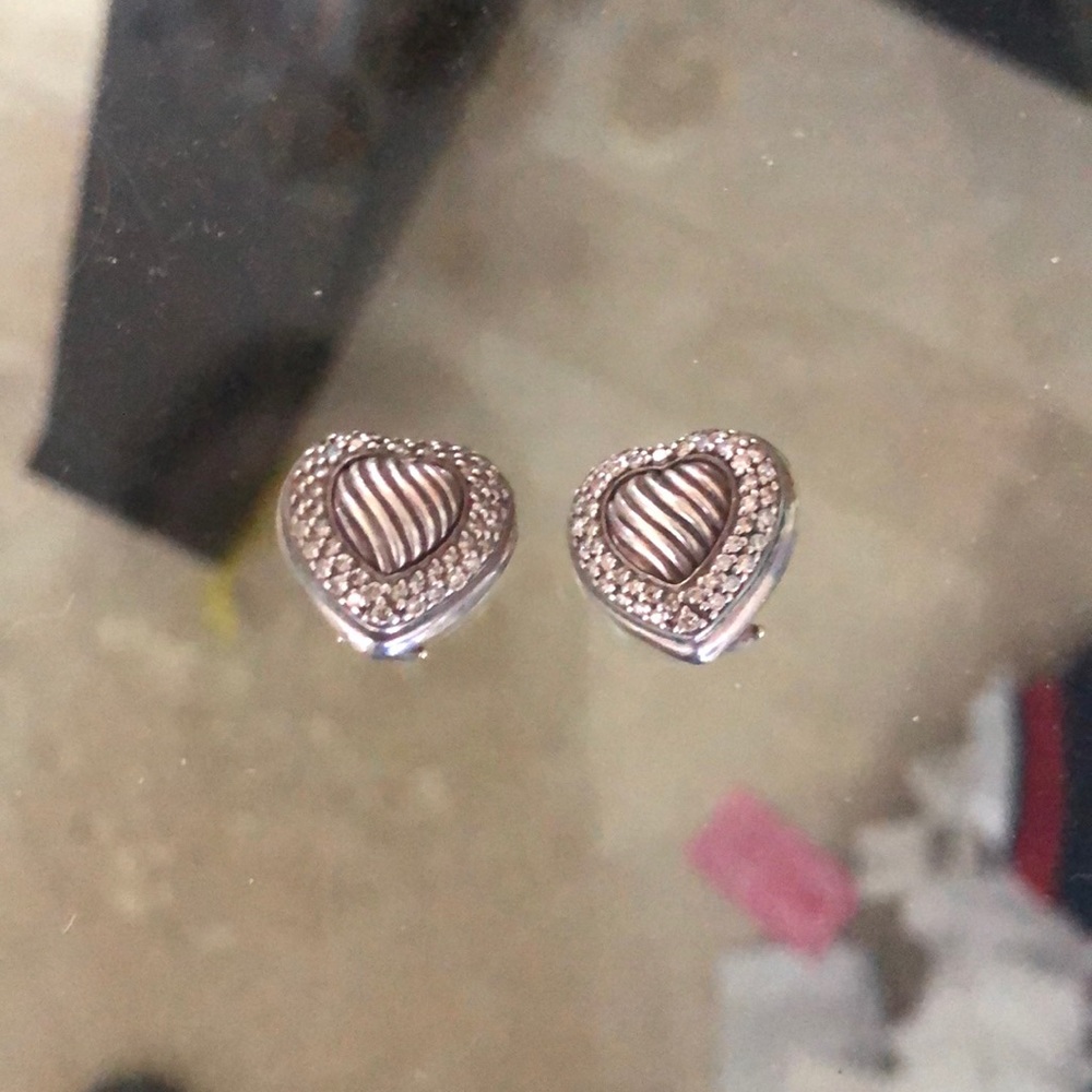 David Yurman heart earrings